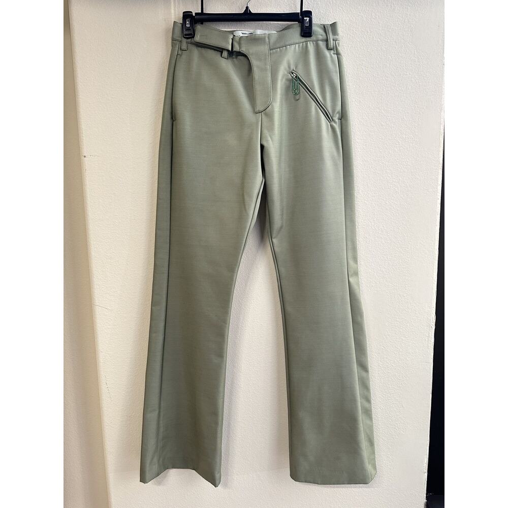 Paper clip flared trouser